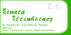 renata kleinheincz business card